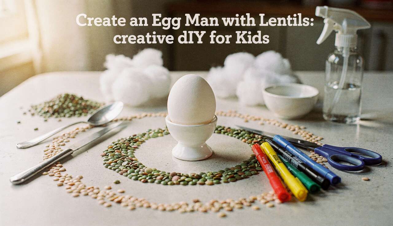 Fabriquez un Bonhomme Œuf en Lentilles : dIY Créatif Pour Enfants