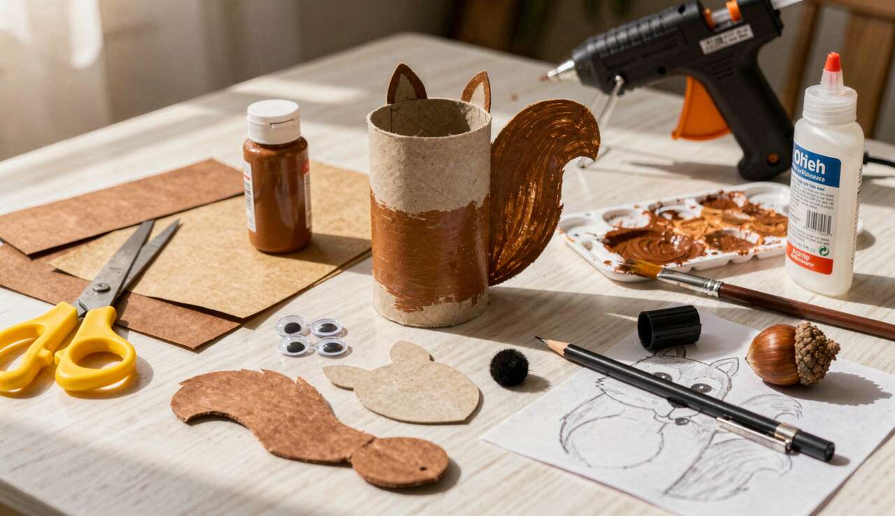 DIY : fabriquer un écureuil en rouleau cartonné