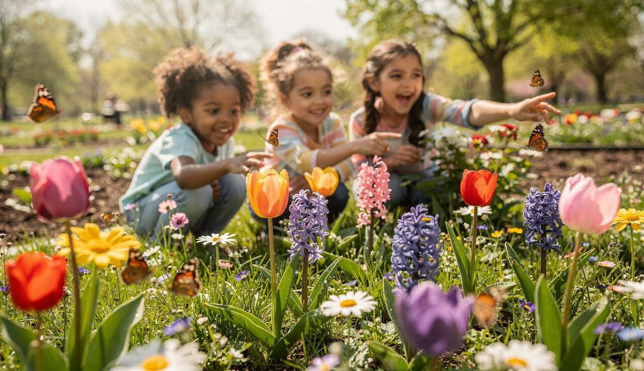 Imagier du printemps à imprimer : exercices de lecture pour enfants
