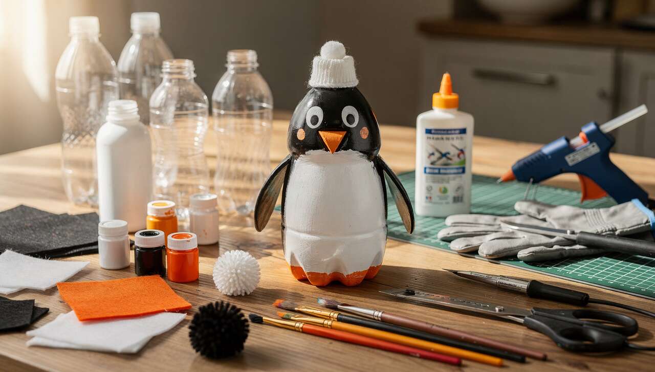 Bricolage Pingouin : fabriquez un Pingouin en Bouteille de Soda