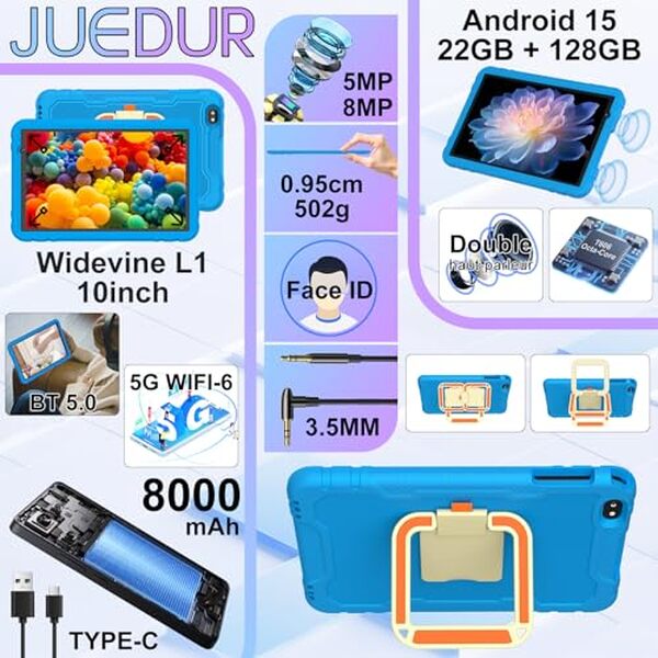 Découvrez notre analyse de la tablette Juedur Android 15 dotée d'un puissant processeur octa-core et de fonctionnalités de contrôle parental pour une utilisation optimale et sécurisée