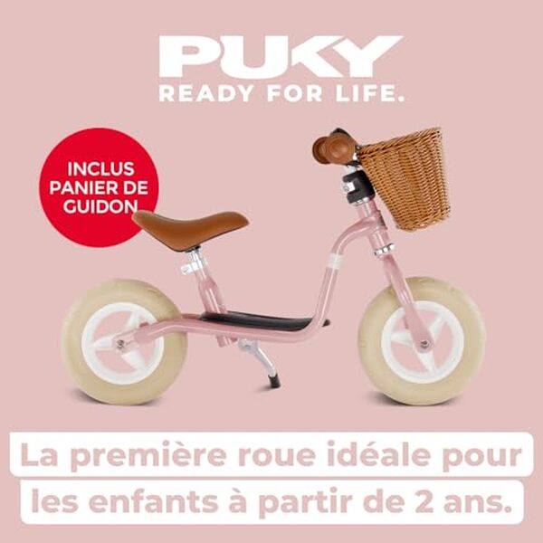 Découvrez le charme rétro de la draisienne PUKY LR M Classic rose, le compagnon idéal pour les enfants de 2 ans qui souhaitent explorer le monde avec style et sécurité.