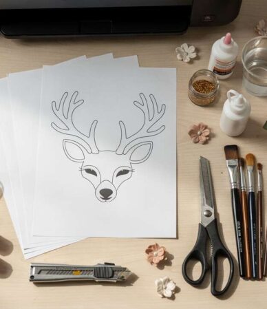 Masque de biche à imprimer : guide DIY pour les enfants