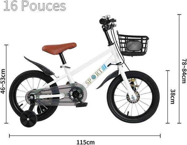 Découvrez notre test approfondi du vélo 16 pouces avec roues stabilisatrices xUANYU destiné aux jeunes cyclistes débutants : performance, confort et sécurité au rendez-vous
