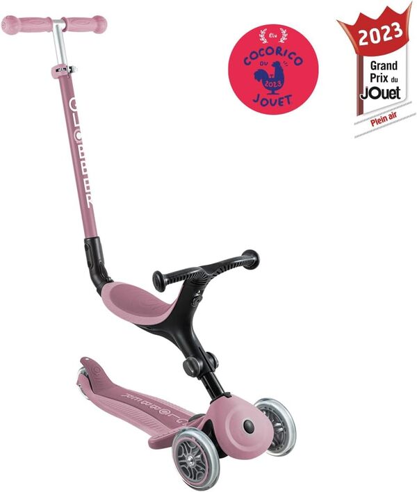 Découvrez notre test complet de la trottinette évolutive globber go•up active eco 3 roues rose : performance, design et écologie réunis pour le plaisir des enfants et des parents