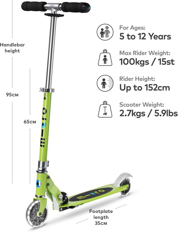 Découvrez notre avis complet sur la micro trottinette enfant Sprite LED pliable et réglable : ses caractéristiques, avantages, prix et performances éclairés.
