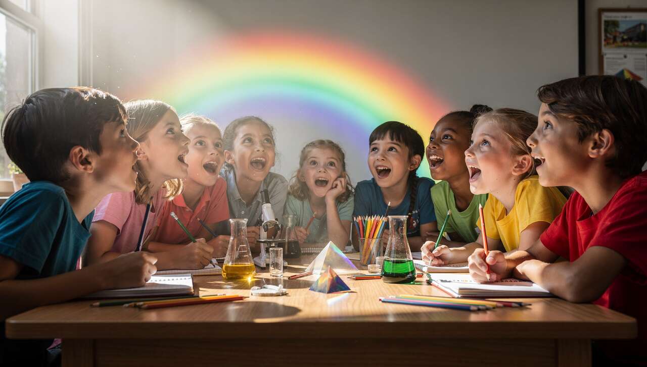 Matériel nécessaire pour créer un arc-en-ciel à la maison