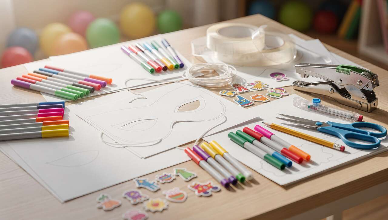 Masque de super-héros à colorier : dIY pour enfants