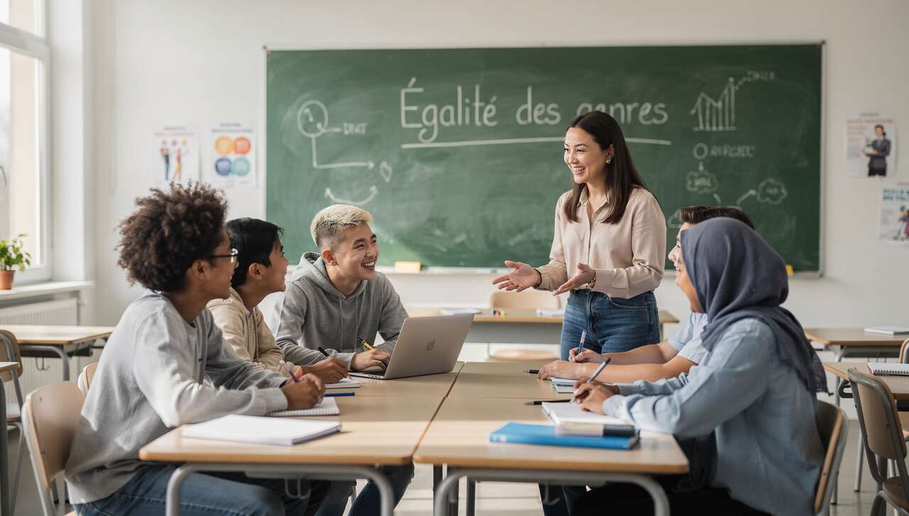 Affiche pour combattre les stéréotypes de genre en classe