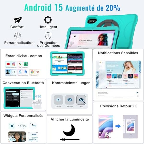 Découvrez notre test complet de la tablette Android 15 pour enfants 10 pouces avec protection antichute innovante. Caractéristiques, performances et avis d'experts. 