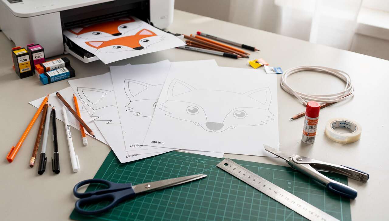 Masque renard à imprimer : activité DIY pour enfants