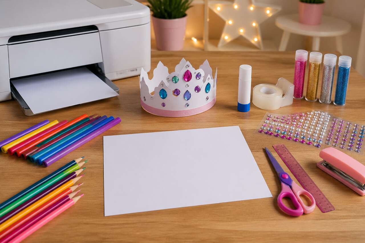 Couronne à imprimer et colorier pour enfants : dIY créatif