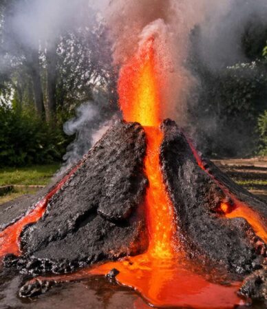 Expérience : créer une éruption volcanique à la maison