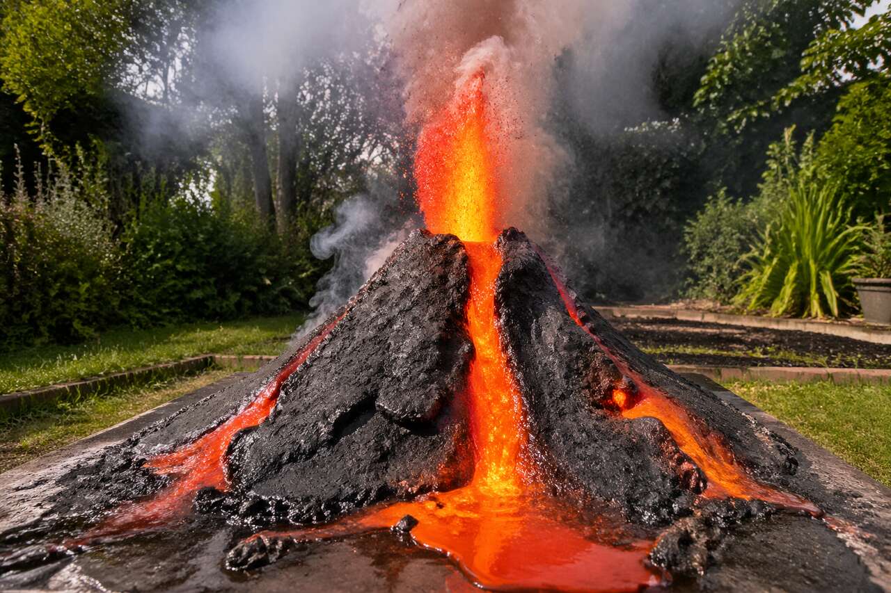 Expérience : créer une éruption volcanique à la maison