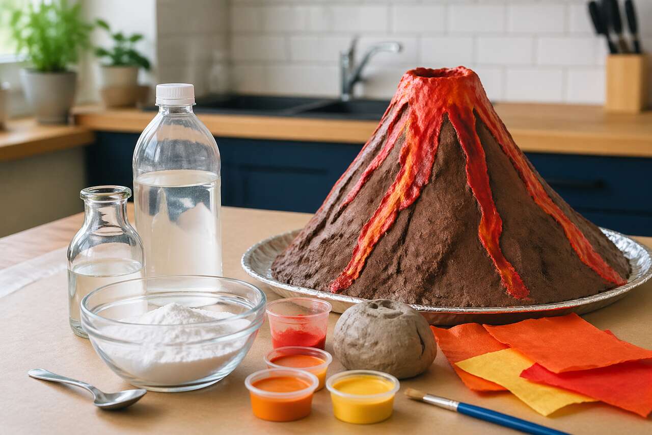 Le matériel nécessaire pour créer un mini volcan