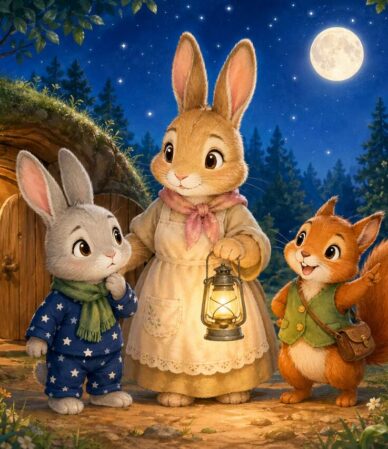 Petit Lapin et la peur du noir