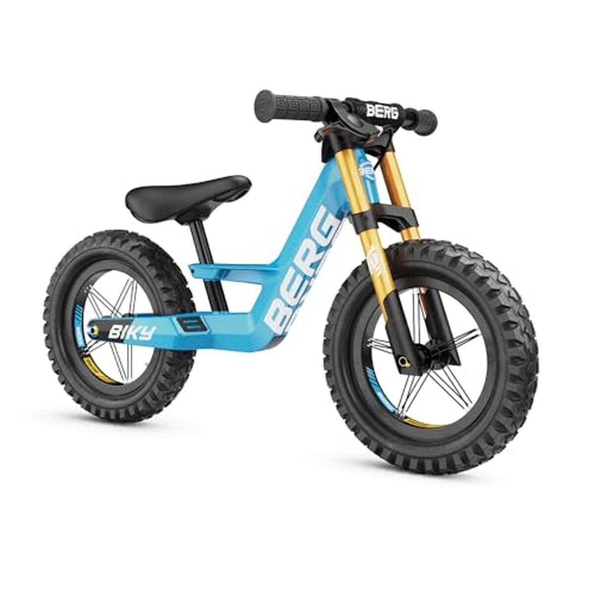 Test draisienne Berg Biky Cross bleu 12 pouces