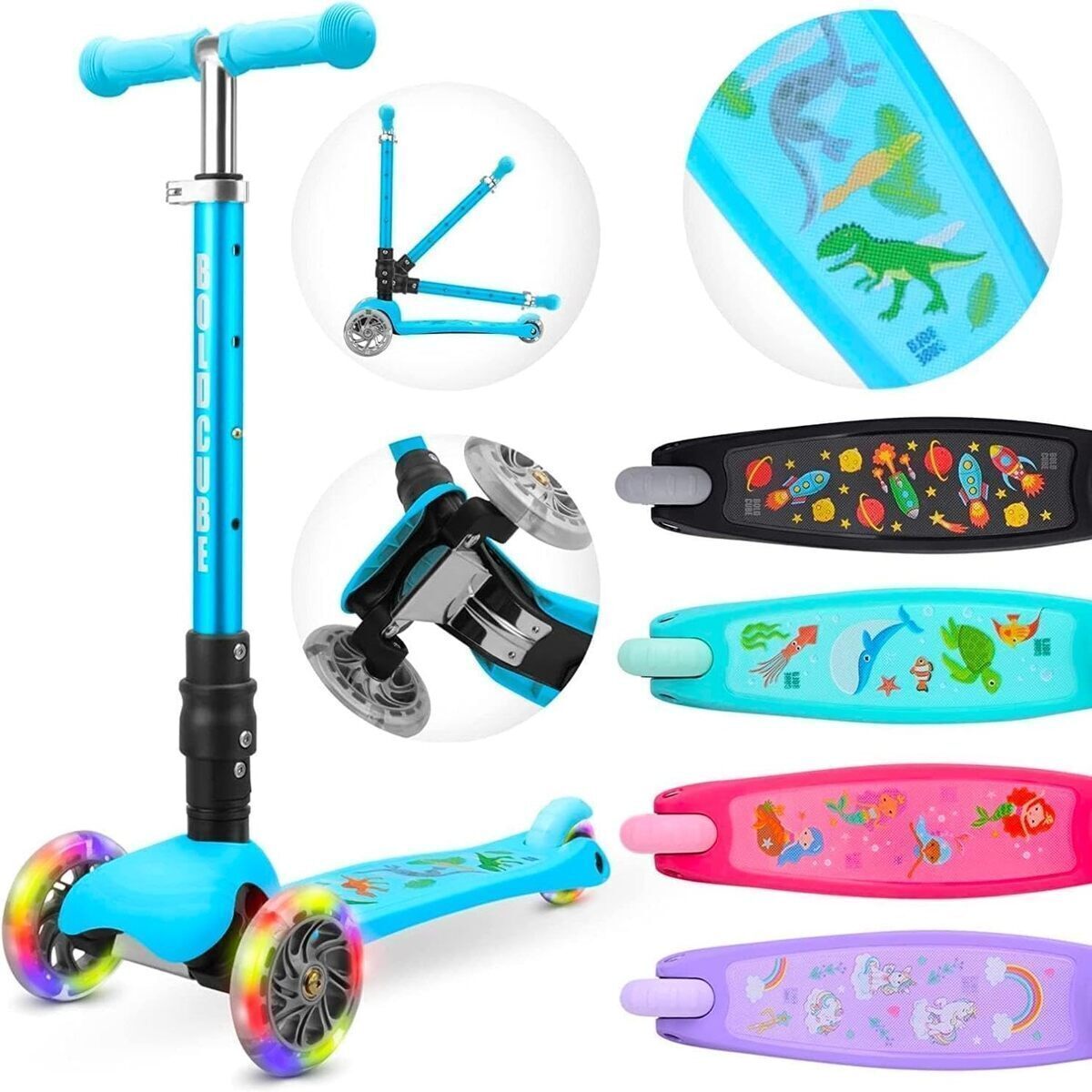Test et avis : trottinette pliable et lumineuse pour enfants Boldcube Teeny Fold