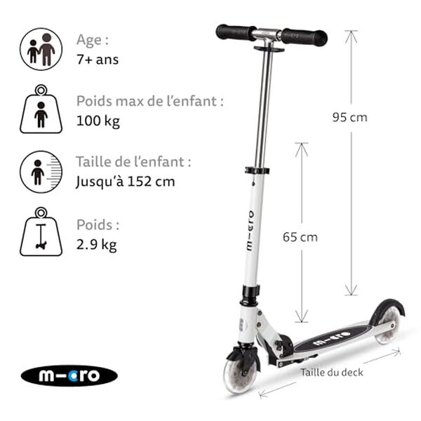 Découvrez notre test complet de la micro Sprite trottinette LED pliable pour enfants : caractéristiques, performances, avantages et avis détaillé. 