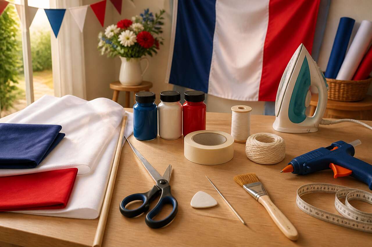 Drapeau tricolore DIY pour le 14 juillet : idée de bricolage fête nationale