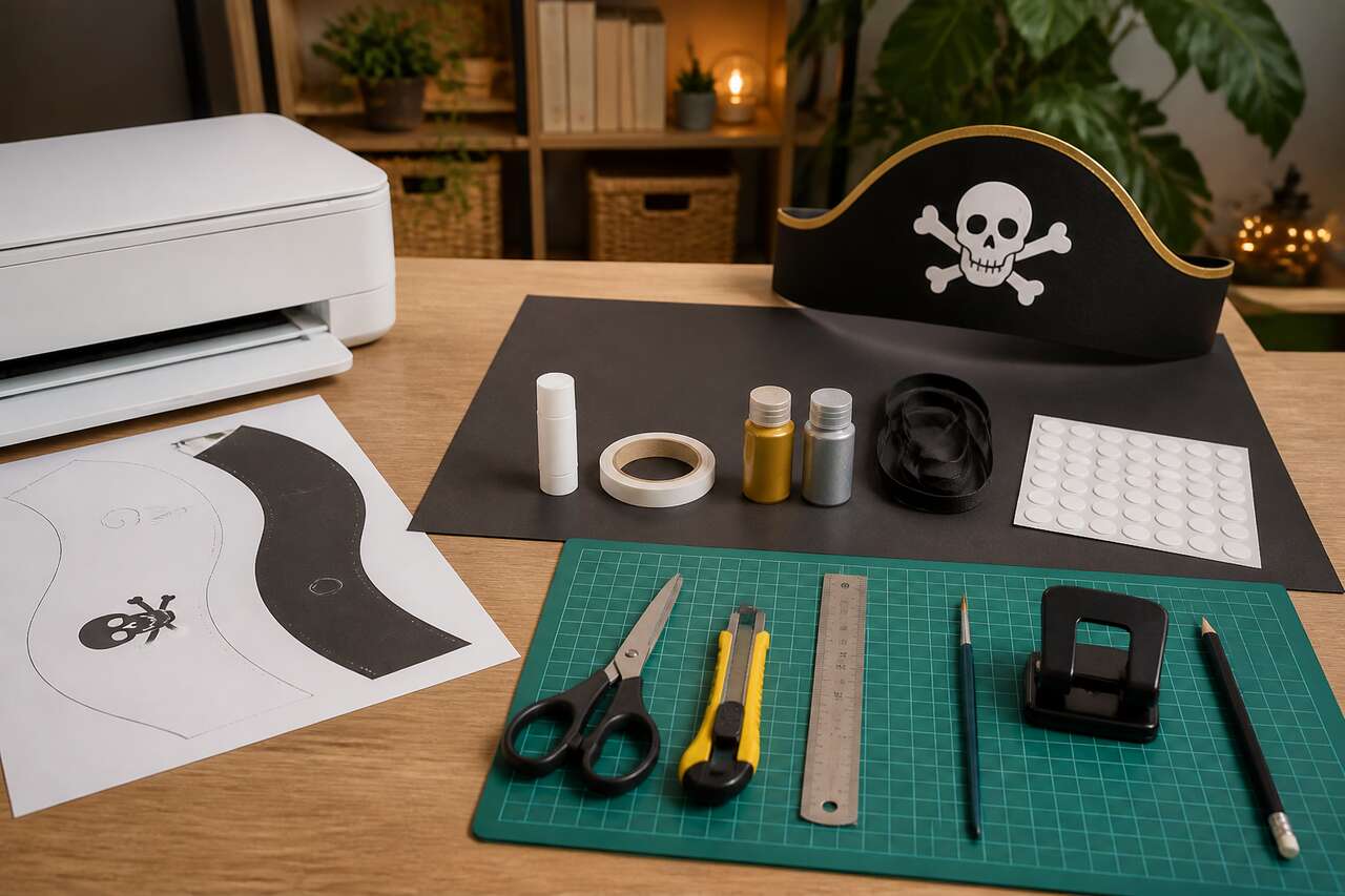 Chapeau de pirate à fabriquer : tutoriel et modèles à imprimer
