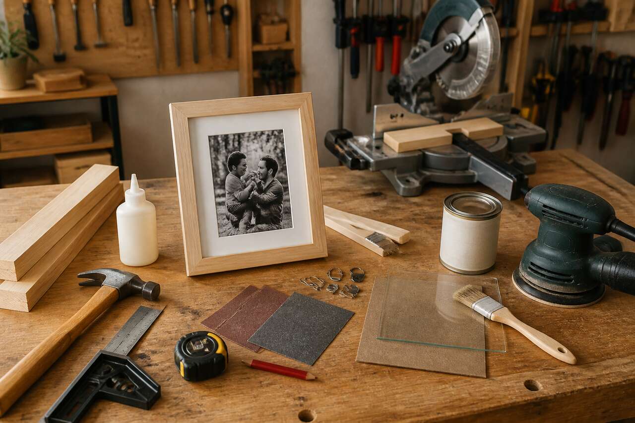 DIY : fabriquer un cadre photo en bois pour papa