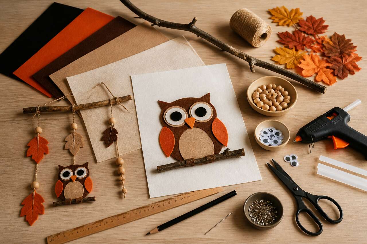 DIY : fabriquer un mobile d'automne avec des chouettes