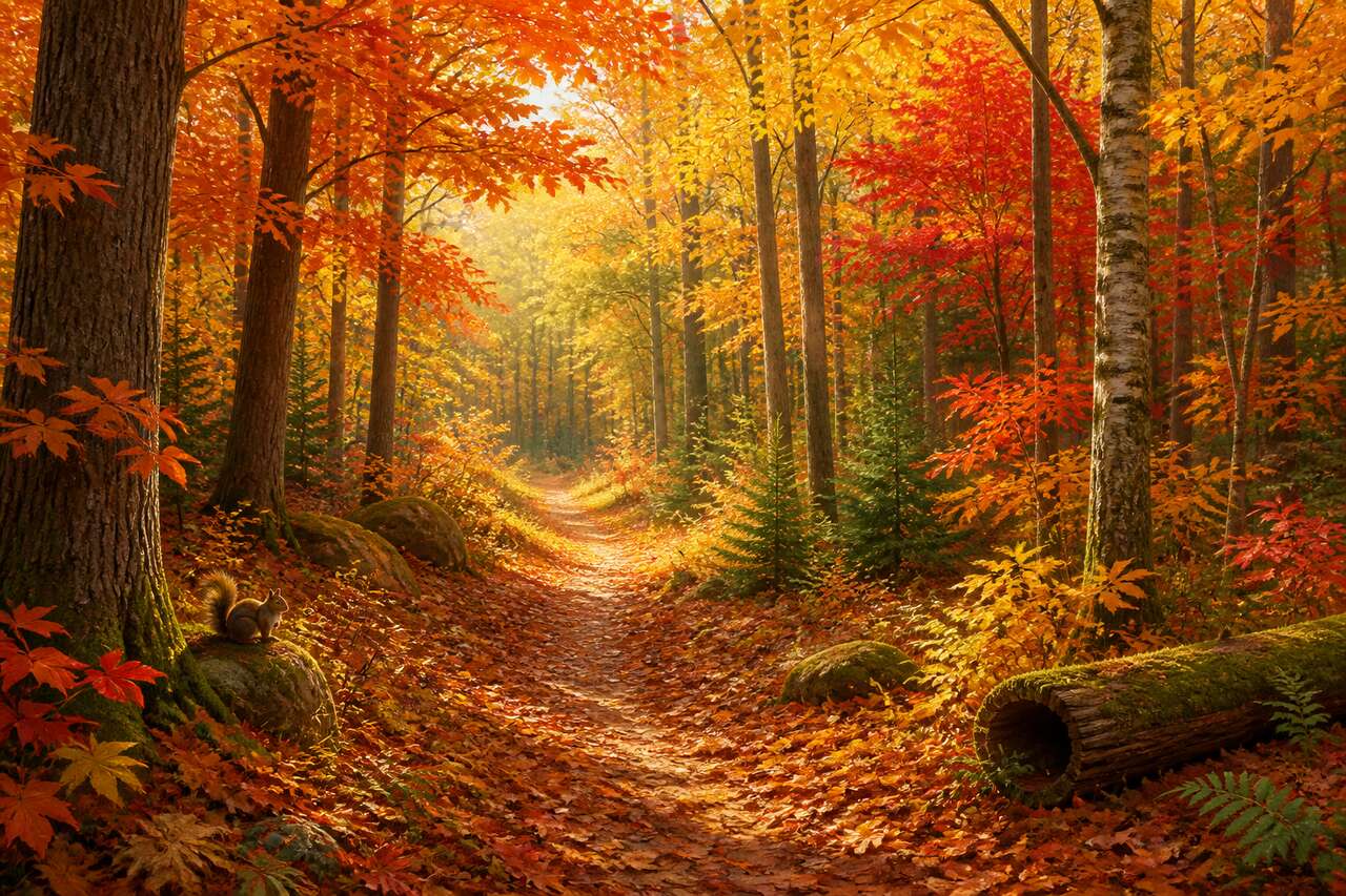 Que contient l'imagier d'automne à imprimer ?