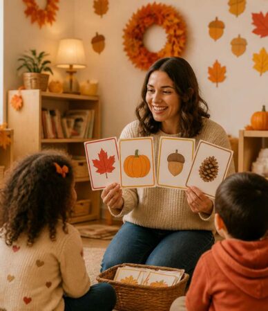 Vocabulaire en Maternelle : cartes Thématiques de l'Automne