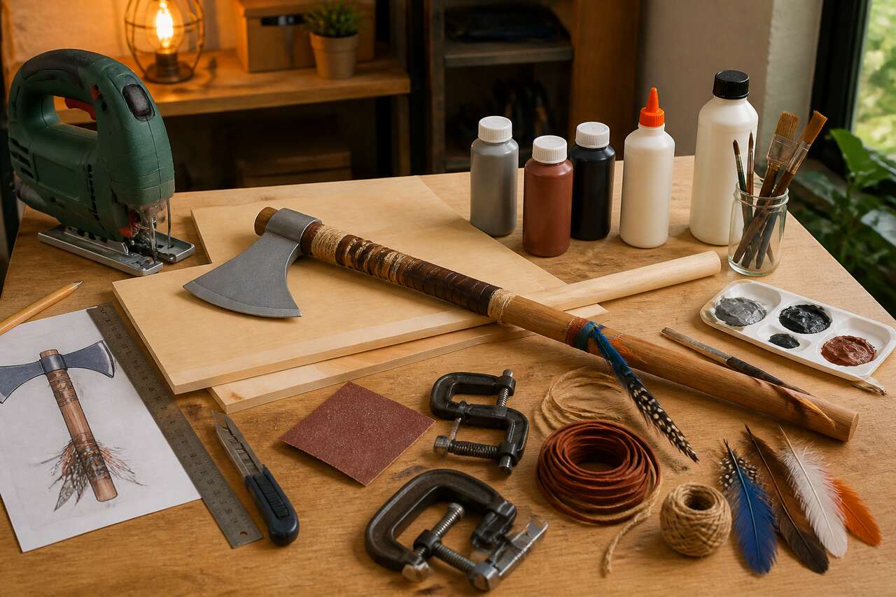 DIY : fabriquer un tomahawk indien pour déguisement