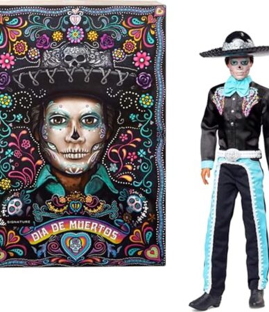 Avis : ken Barbie Día de Muertos 2026 en costume bleu ciel