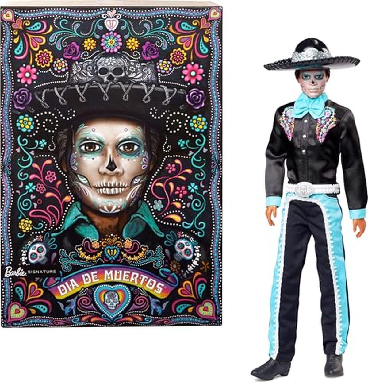 Avis : ken Barbie Día de Muertos 2026 en costume bleu ciel